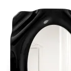 Maelia Black Plexiglass Draped Wall Mirror Made in Italy Viadurini