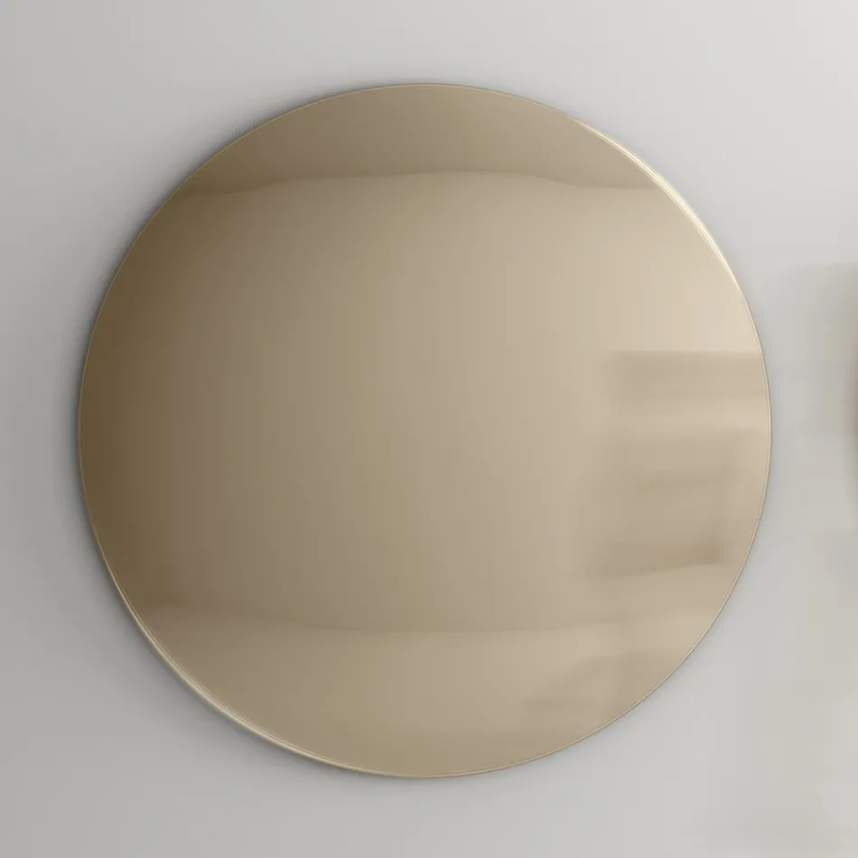 Wall Mirror in Curved Convex Glass in Different Finishes - Light Viadurini