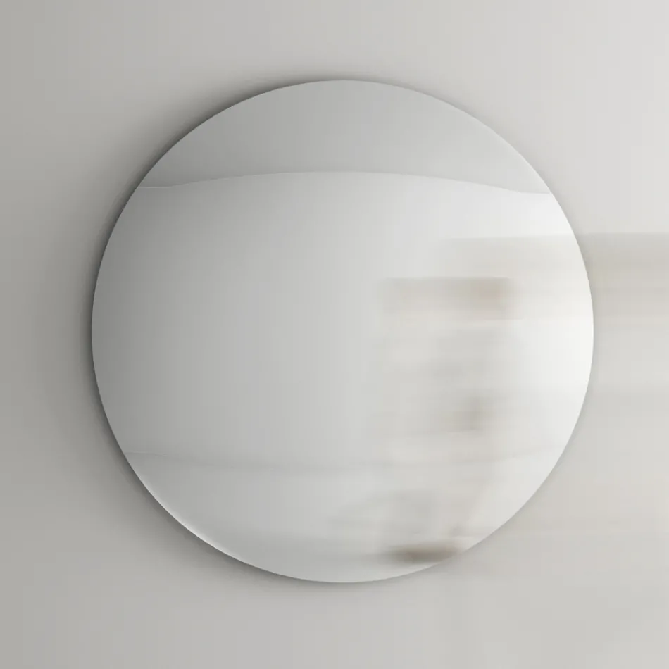 Wall Mirror in Curved Convex Glass in Different Finishes - Light Viadurini