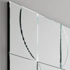 Modular Wall Mirror with Wooden Structure Made in Italy - Saetta Viadurini