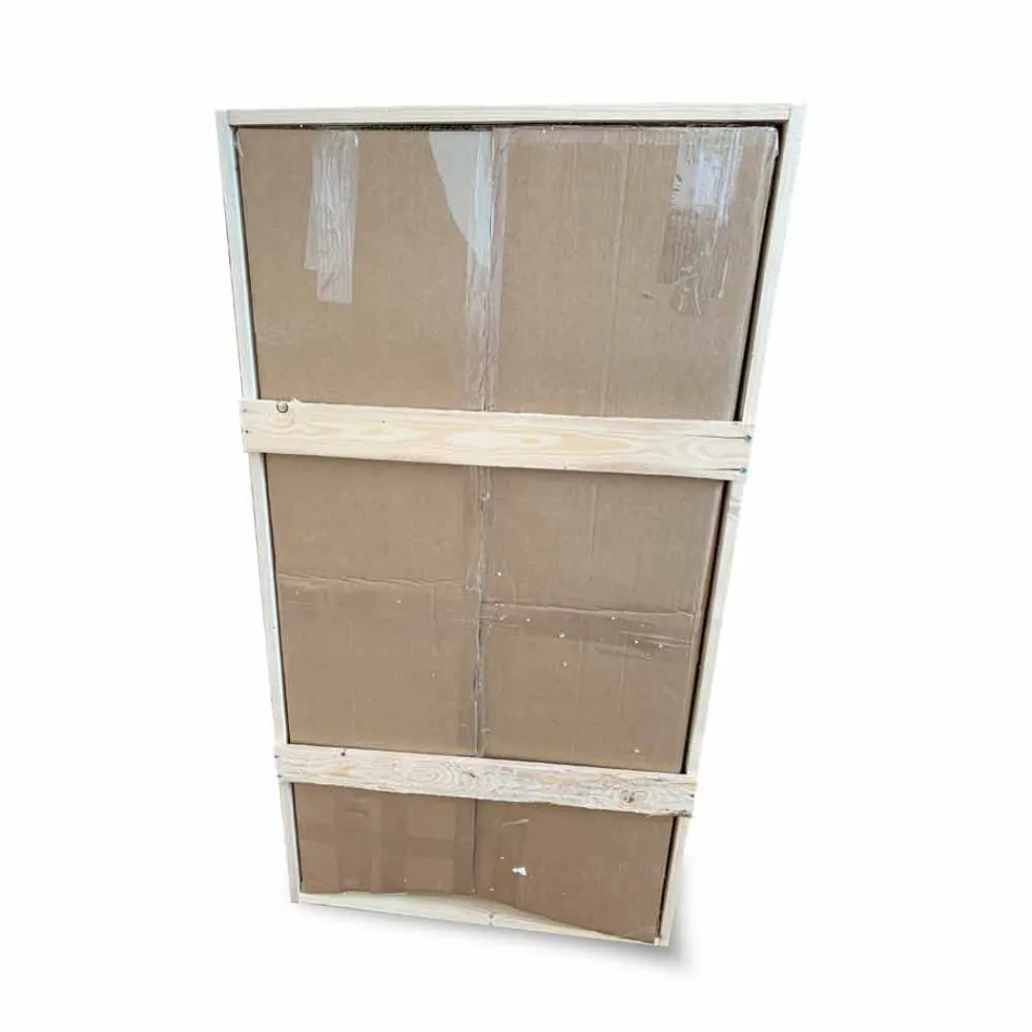 Square Wall Mirror with LED in Satin Glass Made in Italy - Mirro Viadurini