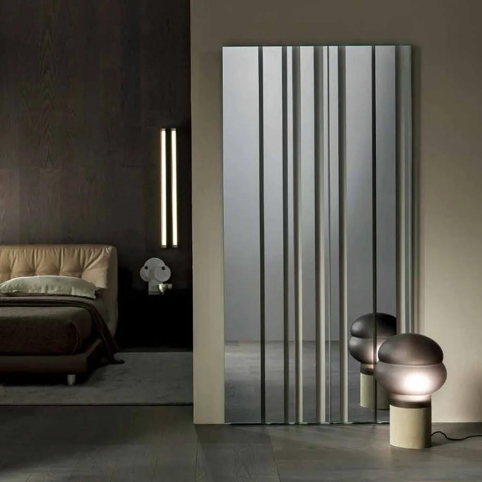 Rectangular Wall Mirror of Modern Design Made in Italy - Coriander Viadurini