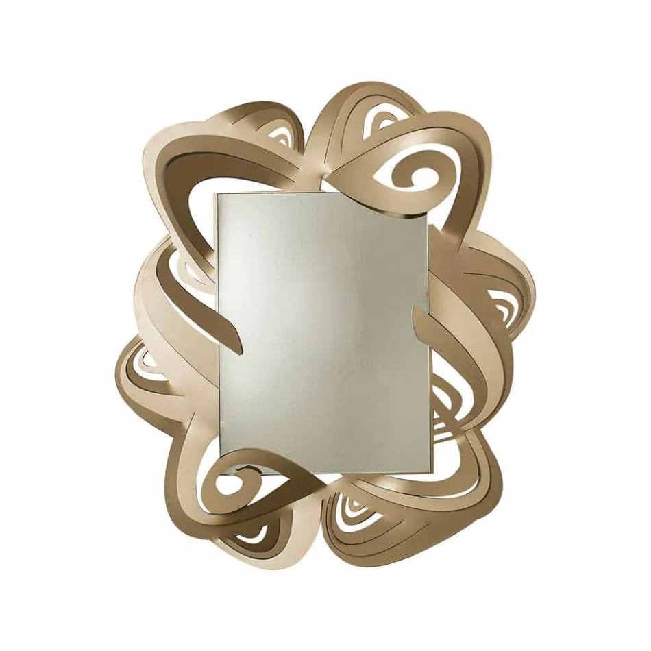 Modern Rectangular Iron Wall Mirror Made in Italy - Penny Viadurini