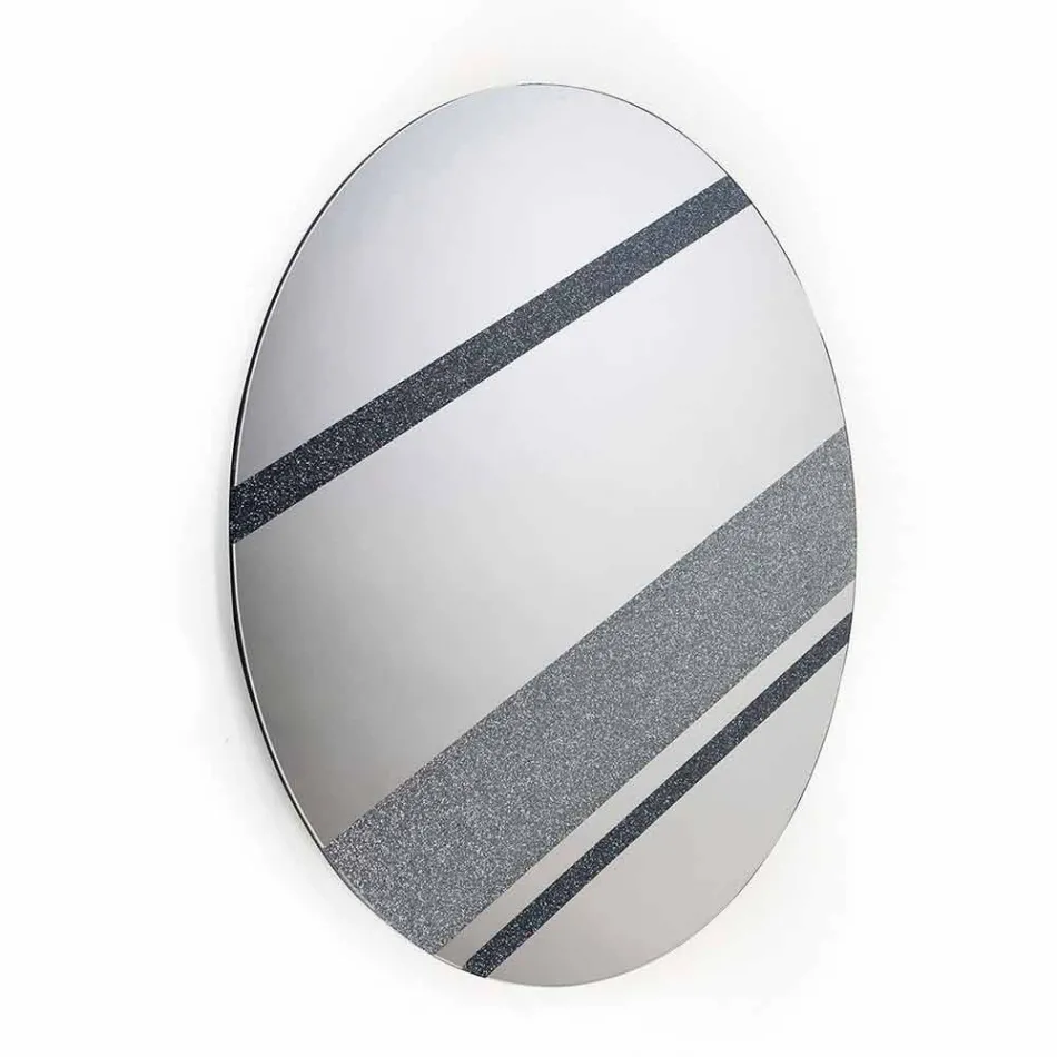 Round wall mirror of modern design 100% Made in Italy Athos Viadurini