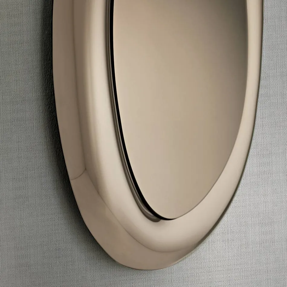Shaped Wall Mirror with Curved Frame Made in Italy - Babila Viadurini