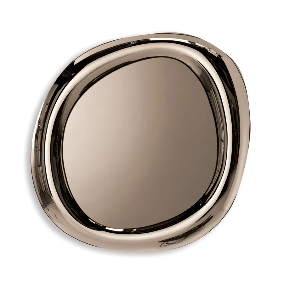 Shaped Wall Mirror with Curved Frame Made in Italy - Babila Viadurini