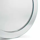 Modern Round Floor Mirror with Inclined Frame Made in Italy - Salamina Viadurini