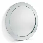 Modern Round Floor Mirror with Inclined Frame Made in Italy - Salamina Viadurini