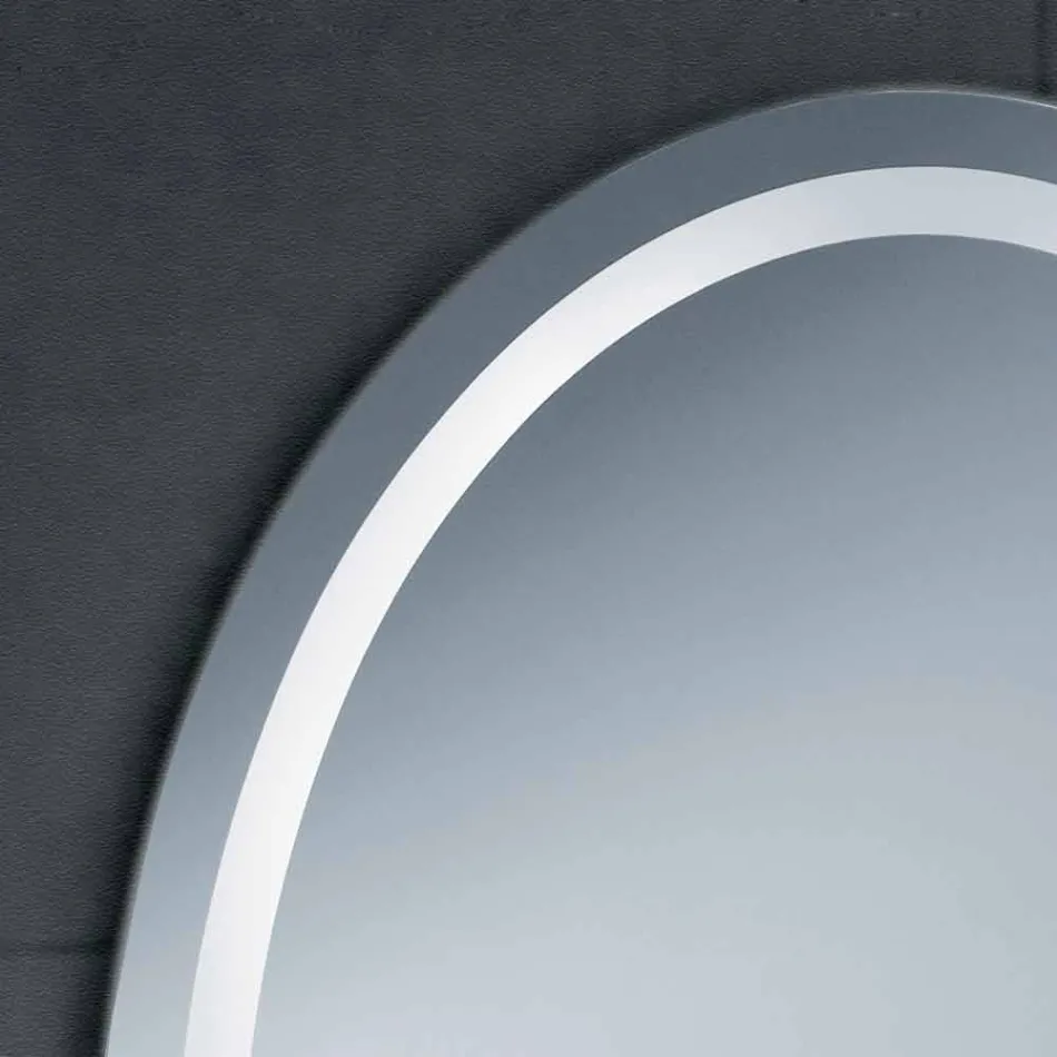 Contemporary design mirror with Pura LED lighting Viadurini