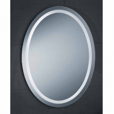 Contemporary design mirror with Pura LED lighting Viadurini