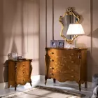 Luxury Shaped Mirror with Gold Leaf Frame Made in Italy - Precious Viadurini