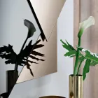 Mirror Made of 3 Overlapping Plates, 2 Bronze and 1 Smoked - Armida Viadurini