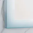 Contemporary mirror with satin glass edges, LED illumination, Ady Viadurini