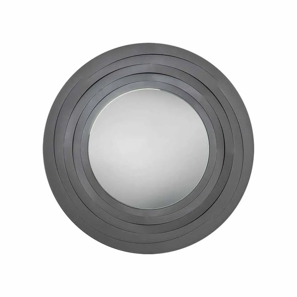 Modern Circular Wall Mirror in Colored Iron Made in Italy - Oregano Viadurini