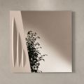 Square Mirror with Two-Color Painted Insert Made in Italy - Elion