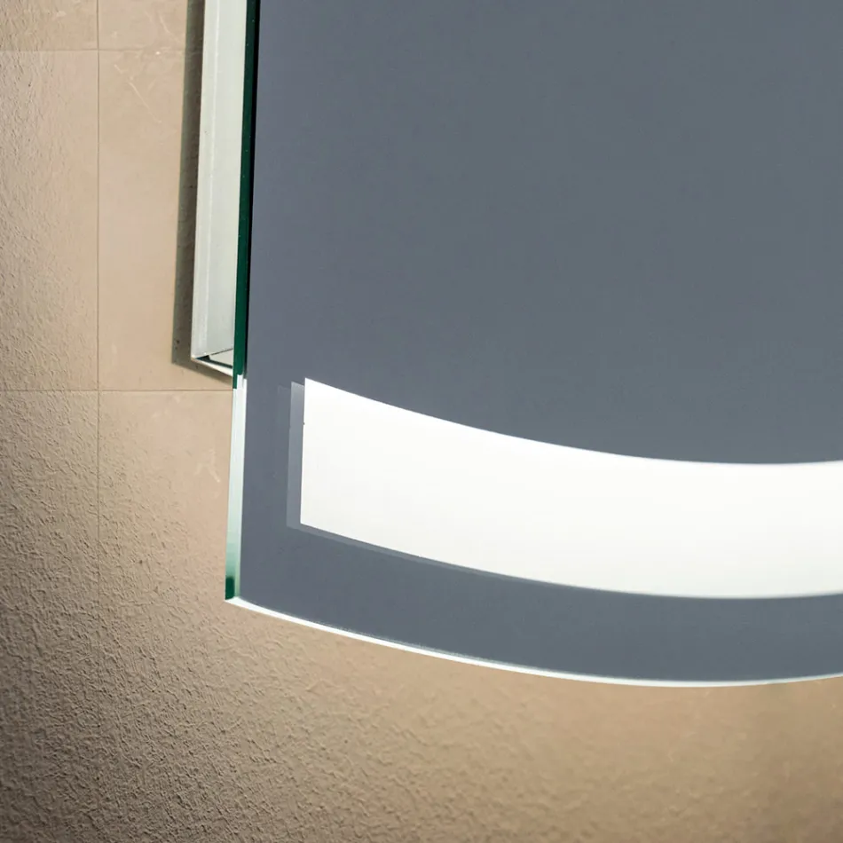 Backlit Mirror with Continuous LED Stripe - Excelsior Viadurini