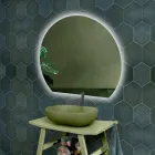 Backlit Mirror with Continuous LED Strip Light on the Wall - Excelsior Viadurini