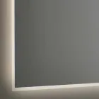 Backlit Bathroom Mirror with Sandblasted Frame Made in Italy - Floriana Viadurini