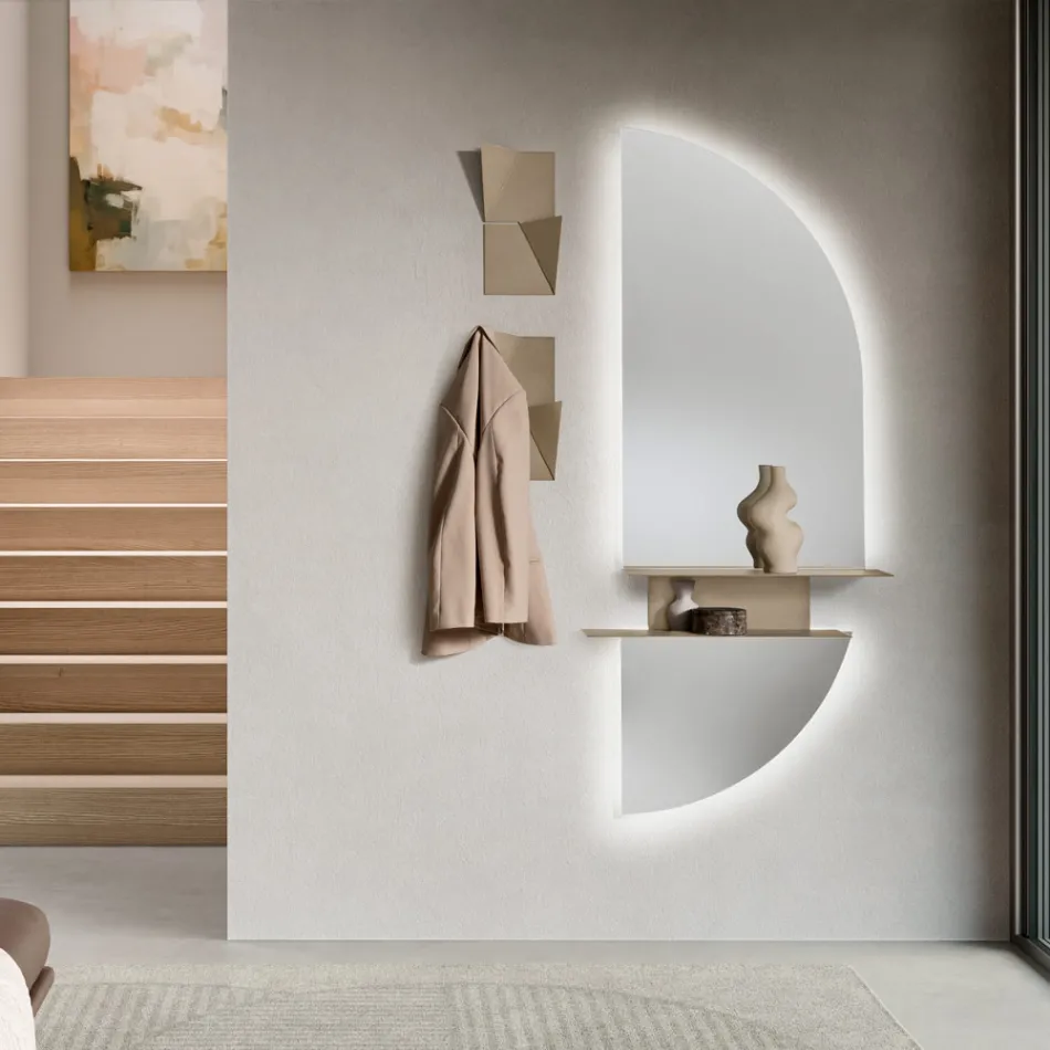 Backlit LED Mirror with Polished Edge Made in Italy - Kyra Viadurini