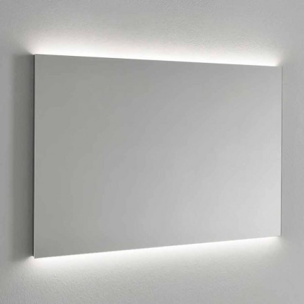 Backlit Wall Mirror with Steel Frame Made in Italy - Tundra Viadurini