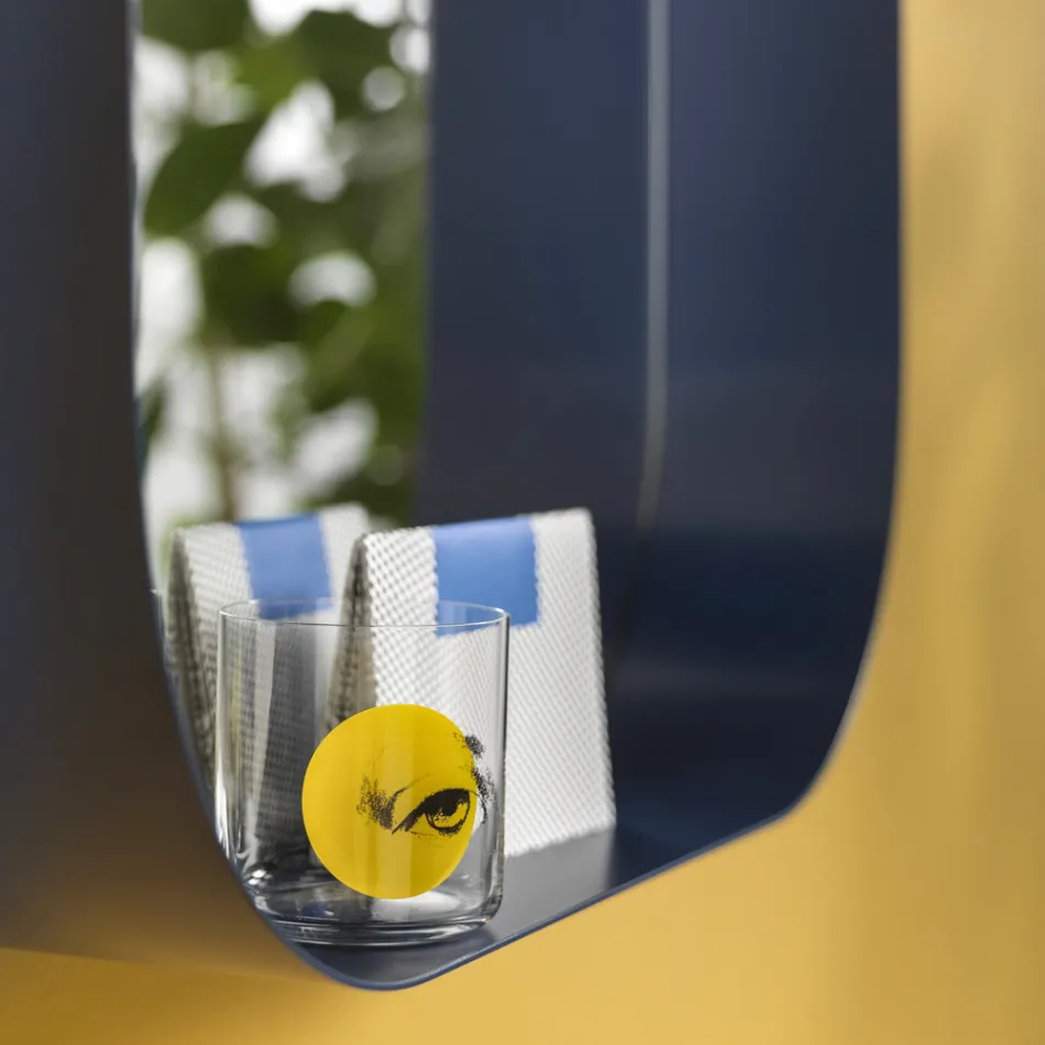 Rounded Rectangular Mirror, Metal Frame Made in Italy - Alexandra Viadurini