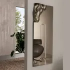 Rectangular Mirror with Corner in Fused Glass Made in Italy - Adelinda Viadurini