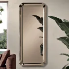 Rectangular Mirror with Cast Crystal Frame Made in Italy - Belinda Viadurini