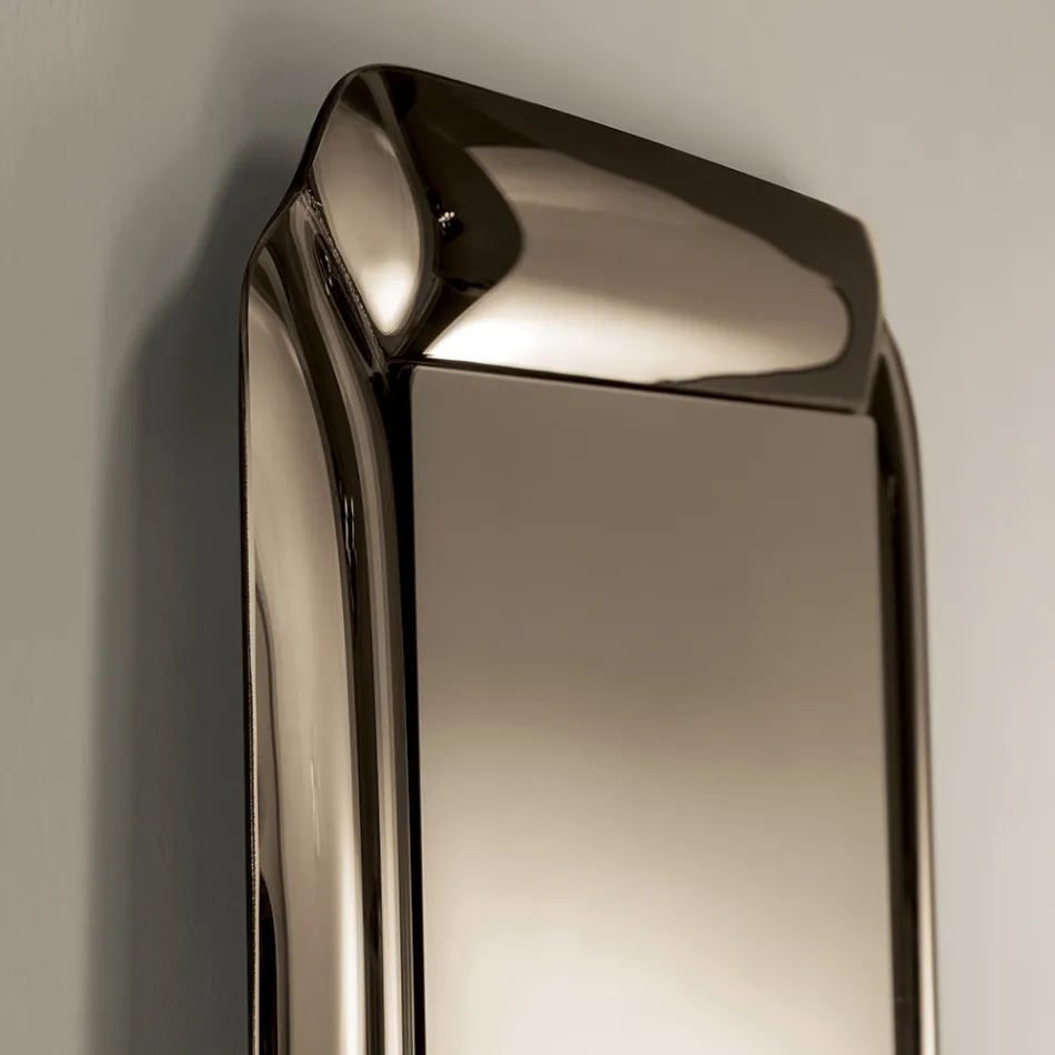 Rectangular Mirror with Cast Crystal Frame Made in Italy - Belinda Viadurini