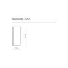 Rectangular Mirror with Side Insert in Two Colors Made in Italy - Lumis Viadurini