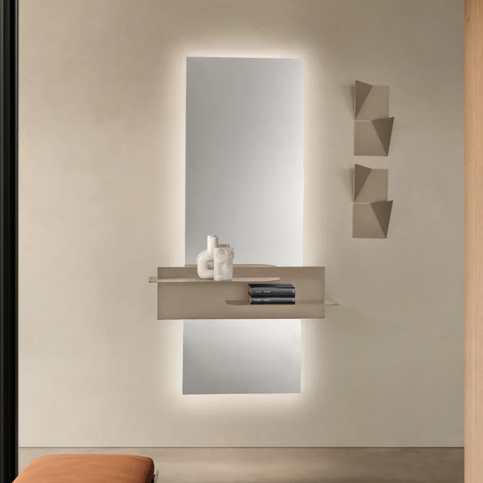 Rectangular Glass Mirror Backlit with LEDs Made in Italy - Solen Viadurini