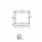 Bent with modern grinding edge, H120 x L120cm, Dedalo Viadurini