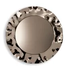Round Mirror with Wavy Glass Frame Made in Italy - Adelma Viadurini