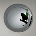 Round Wall Mirror with Sandblasted Decoration Made in Italy - Annamaria