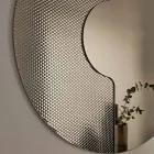 Round Wall Mirror with Mesh Insert Made in Italy - Annabella Viadurini