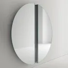 Round Wall Mirror with Central V-Cut that Separates the Panels - Spirit Viadurini