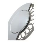Round Iron Mirror with Side Decoration Made in Italy - Padlock Viadurini