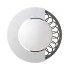 Round Iron Mirror with Side Decoration Made in Italy - Padlock Viadurini