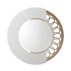 Round Iron Mirror with Side Decoration Made in Italy - Padlock Viadurini