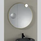 Round Wooden Mirror and Magnifying Mirror Made in Italy - Marie Viadurini