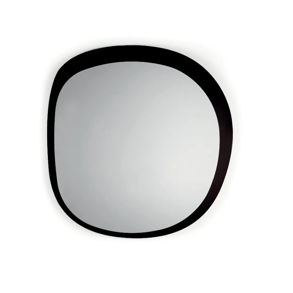 Shaped Mirror Made of Two Overlapping Glass Panels Made in Italy - Alida Viadurini