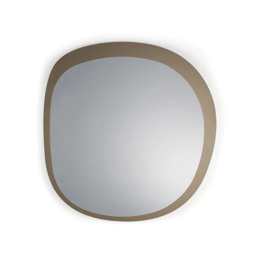 Shaped Mirror Made of Two Overlapping Glass Panels Made in Italy - Alida Viadurini
