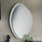 Abigaille Shaped Mirror with Semi-Frame in Fused Glass Made in Italy Viadurini