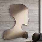 Shaped Mirror with a Woman's Face Made in Italy - Brunilde Viadurini