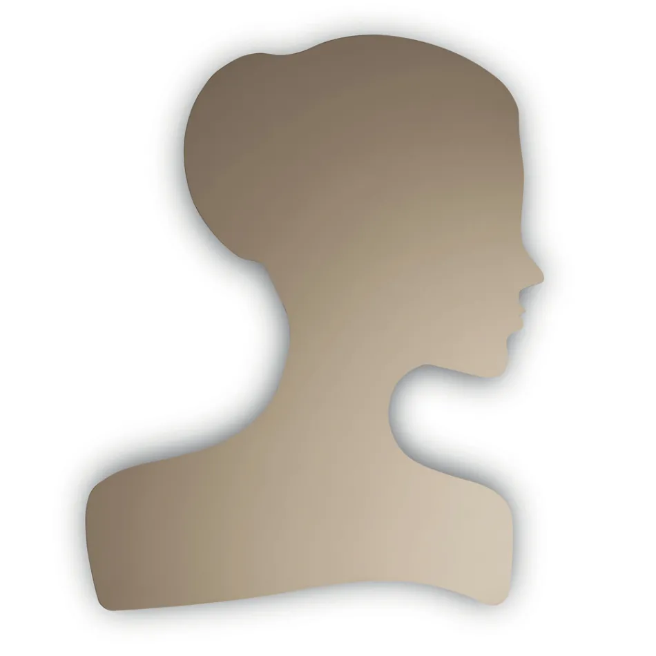 Shaped Mirror with a Woman's Face Made in Italy - Brunilde Viadurini