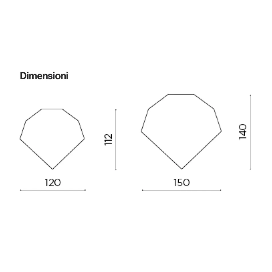Shaped Mirror Available in 2 Colors and 2 Sizes - Bonella Viadurini