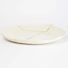 Design Round Pocket Tray in White Porcelain and Gold Leaf - Cicatroro Viadurini