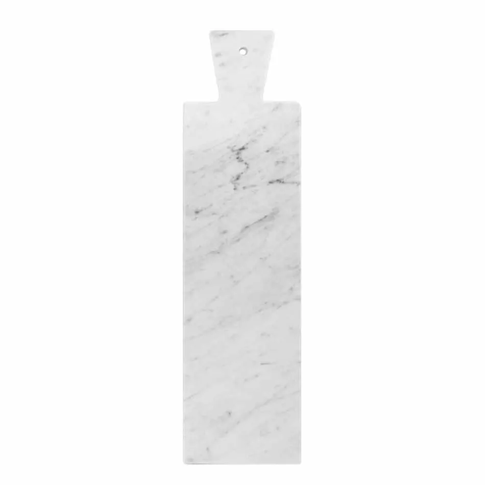 Modern Cutting Board in White Carrara Marble Made in Italy - Biblon Viadurini