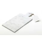 Modern Cutting Board in White Carrara Marble Made in Italy - Biblon Viadurini