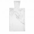 Modern Cutting Board in White Carrara Marble Made in Italy - Biblon