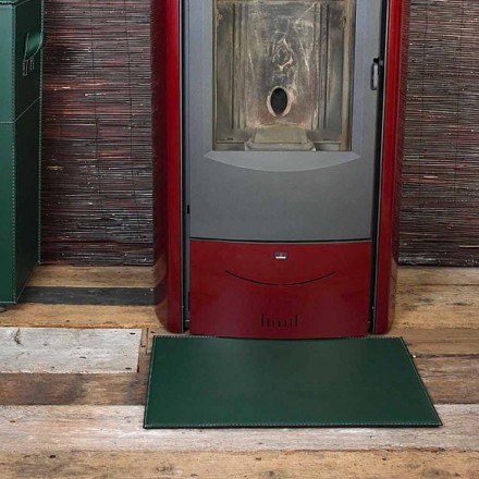 Leather mat for Fireplace / Stove Virgilio Made in Italy Viadurini
